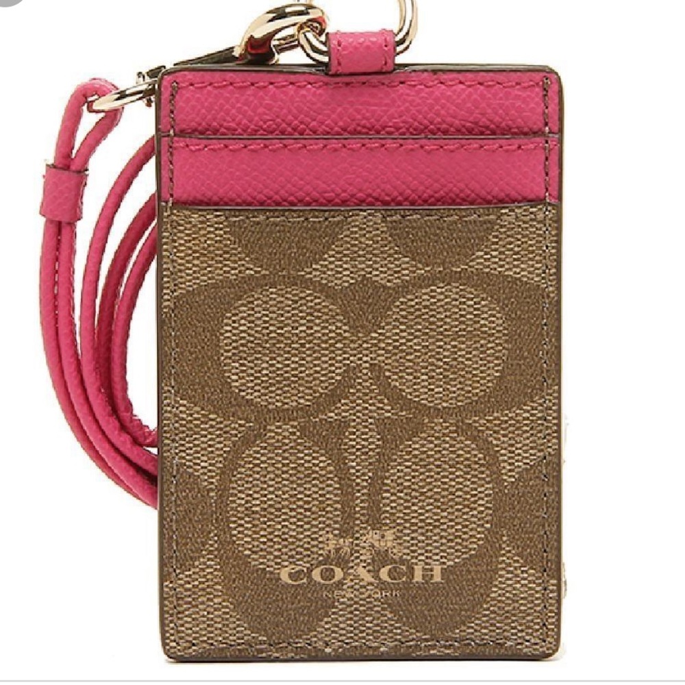 Pink coach card holder